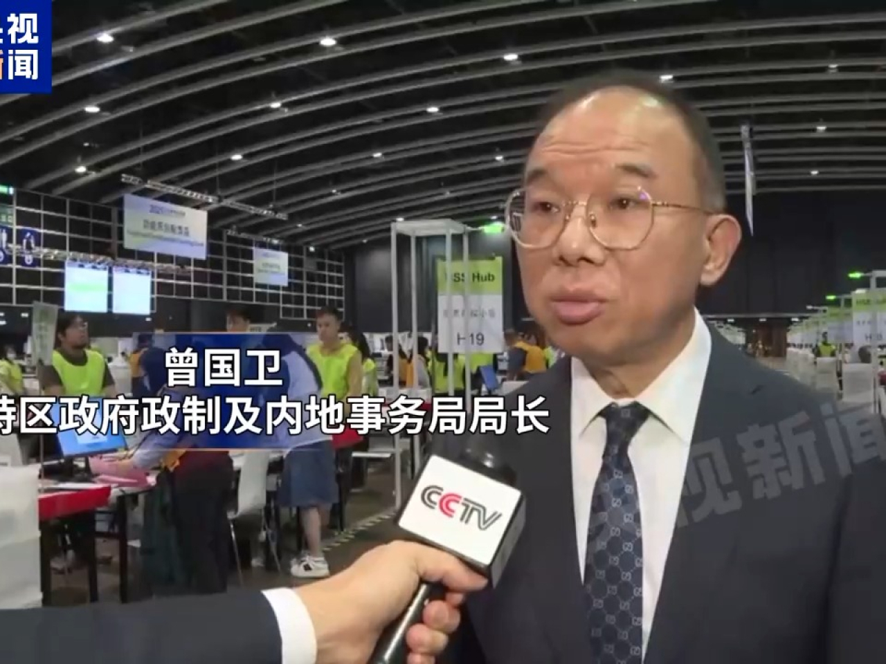 曾國衛接受央視訪問。（央視新聞圖片）