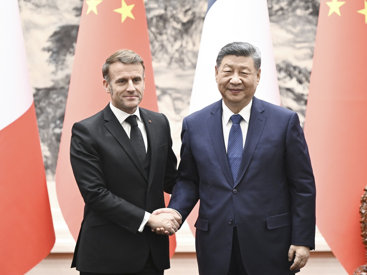 President Xi Jinping hosted his French counterpart Emmanuel Macron for talks at the Great Hall of the People in Beijing. Photo: Xinhua