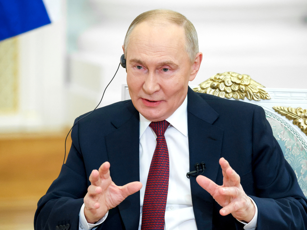 普京提出俄軍武力解放頓巴斯地區，或者烏克蘭軍隊撤離。（路透社）