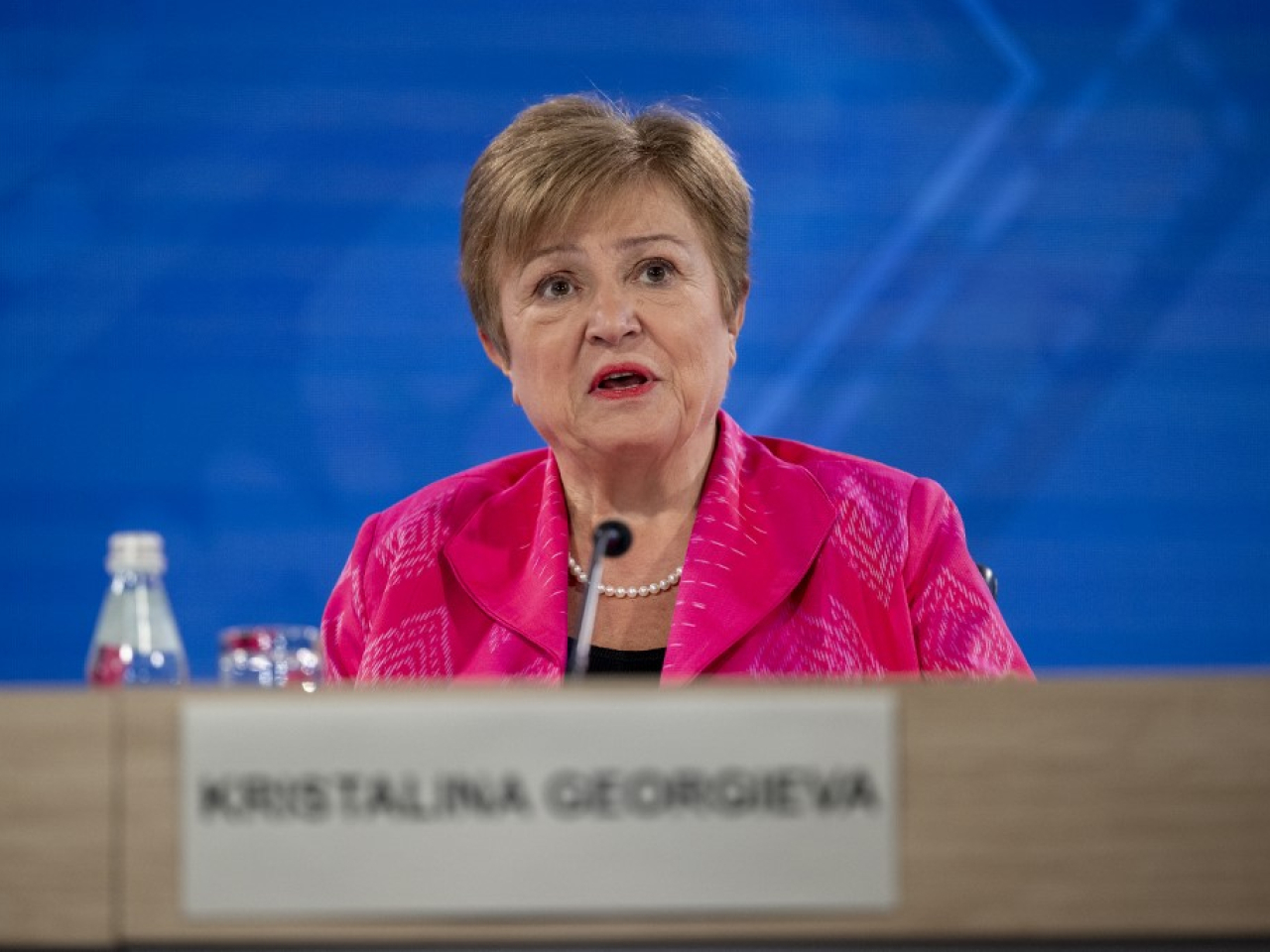 格奧爾基耶娃下周訪華，並公布對中國經濟年度磋商結果。（法新社資料圖片）