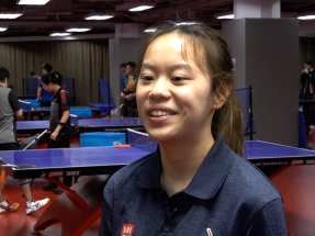 首次出席殘特奧會的彭穎加希望用表現證明自己的努力。（郭志強攝）