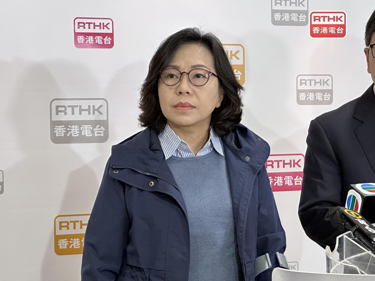 Alice Mak says public donations to a fund established for victims of the Wang Fuk Court blaze have reached HK$3 billion. Photo: RTHK