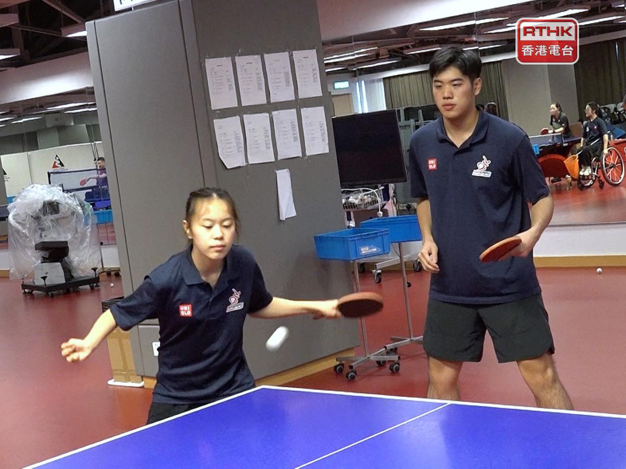Winnie Pang and Wong Hon-lam are competing in the XD14 mixed-doubles event. Photo: RTHK