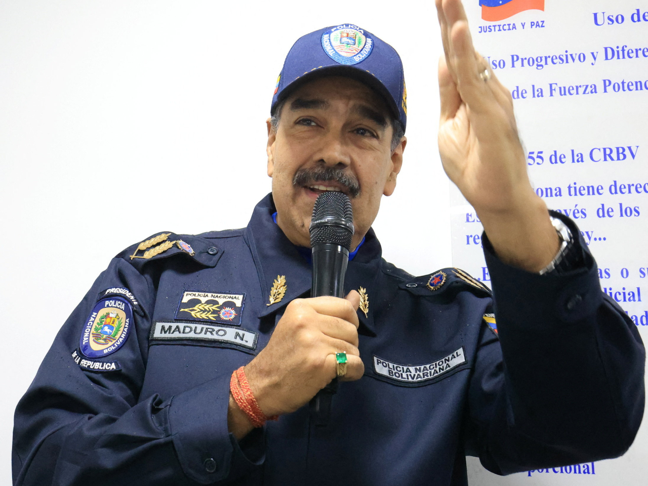 馬杜羅表示委內瑞拉過去、現在與將來，都不會對美國構成威脅。（路透社資料圖片）