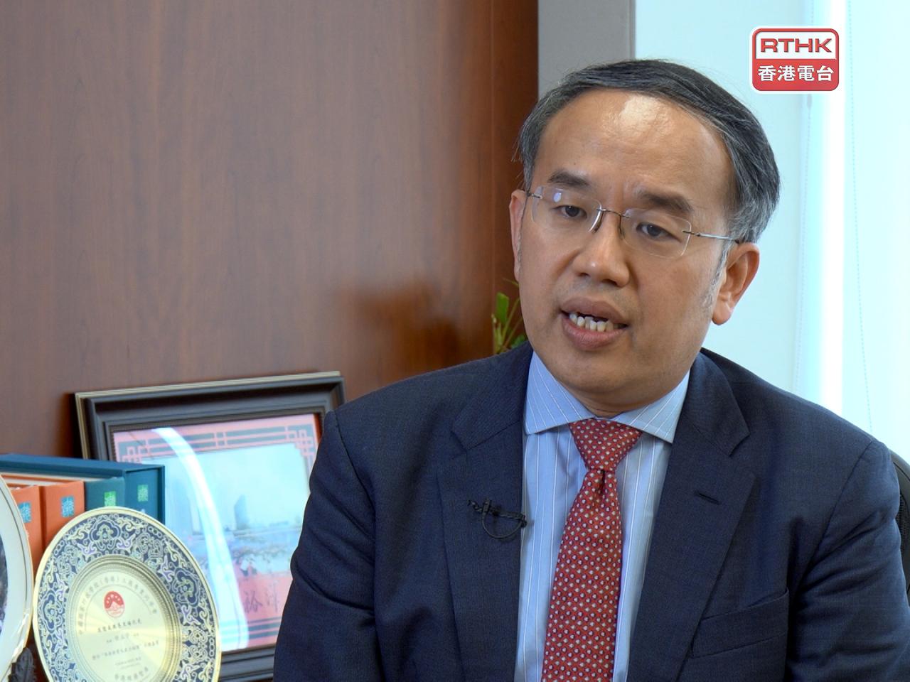 許正宇呼籲會計、金融、金融服務及保險界人士，投下對香港金融未來和持續改革至關重要的一票。（港台圖片）