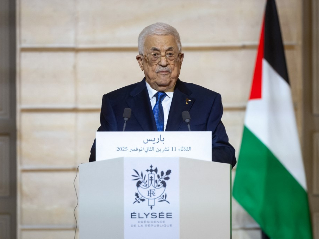 阿巴斯表示，巴勒斯坦認為下一步必須落實和平計劃的第二階段。（法新社資料圖片）