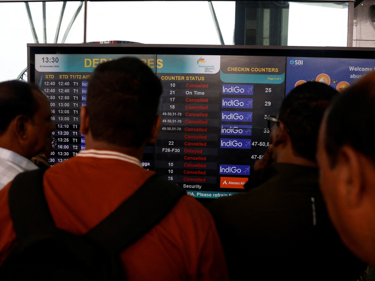 印度航空監管機構向靛藍航空發出警告通知，要求24小時內就持續多日的航班混亂情況作出解釋。（路透社資料圖片）