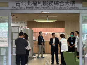 Labour and Welfare Secretary Chris Sun said many residents had told him it was easier to vote at their care home. Photo: RTHK