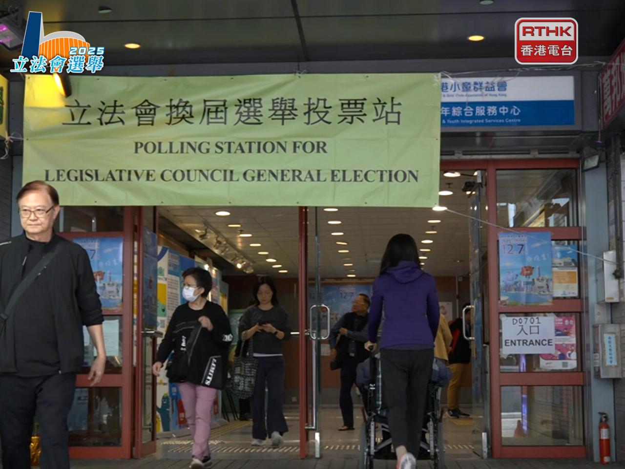 截至下午1時半，首6個小時，全港地方選區整體有逾62萬7千人投票，累計投票率15.18%。（李嘉豪攝）