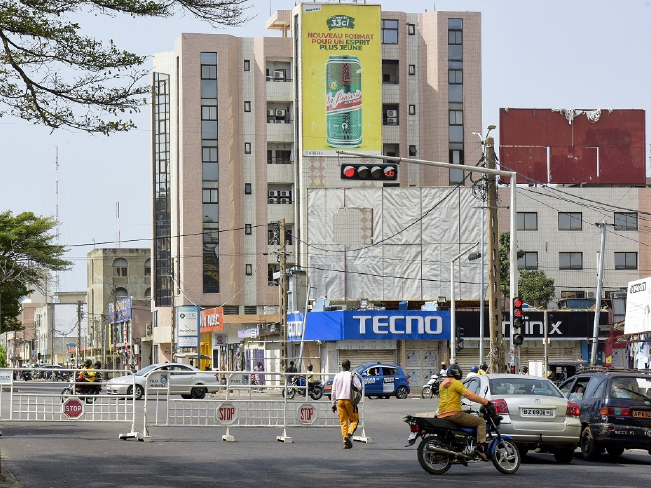 傳出政變消息後，貝寧最大城市科托努市面平靜。（路透社）