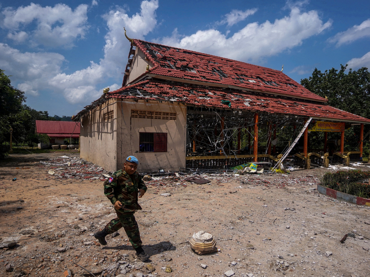 柬泰邊境再發生交火事件，兩國相互指責。圖為兩國邊境地區的柬方一側。（路透社資料圖片）