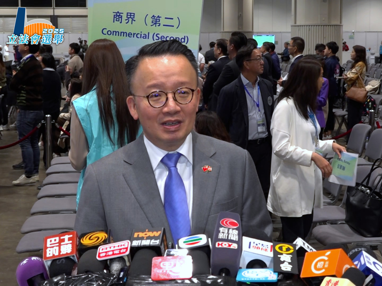 陳曉峰提到，之後的工作同樣包括做好災後的重建，以災民優先。（戴偉棠攝）