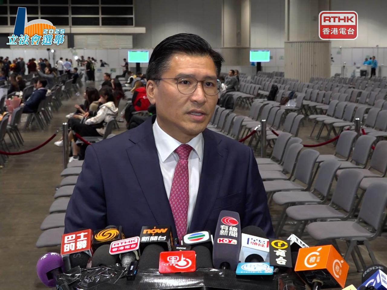 邱達根提到，不只是創新科技界，各界別的參選者都對創新科技發展有期望。（戴偉棠攝）