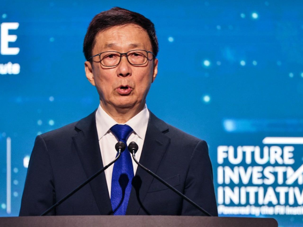 韓正表示，中德互為重要經貿合作夥伴，雙方合作互利共贏。（法新社資料圖片）