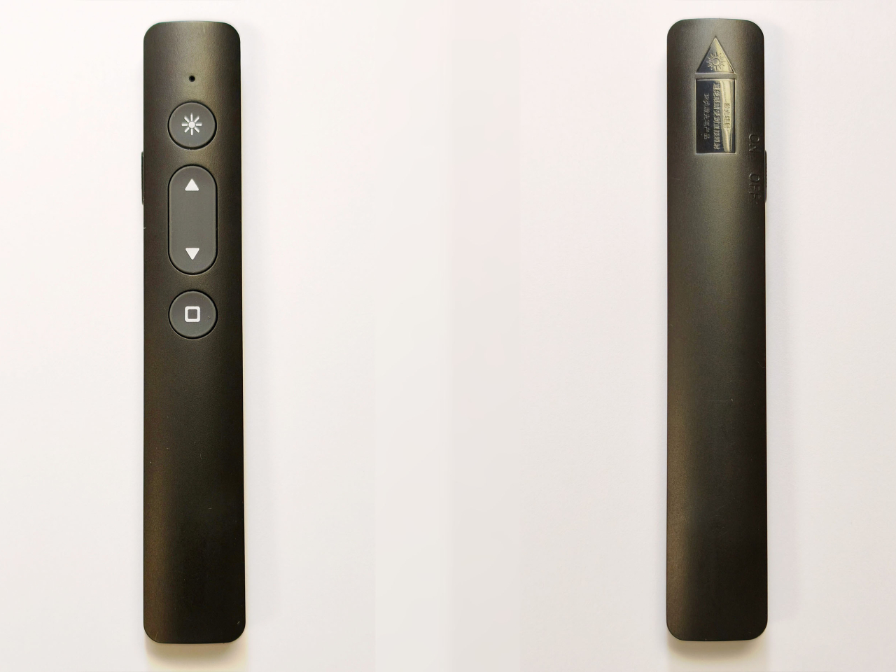 海關提醒市民停止使用一款有引致受傷潛在危險的無線雷射筆。（政府新聞處）