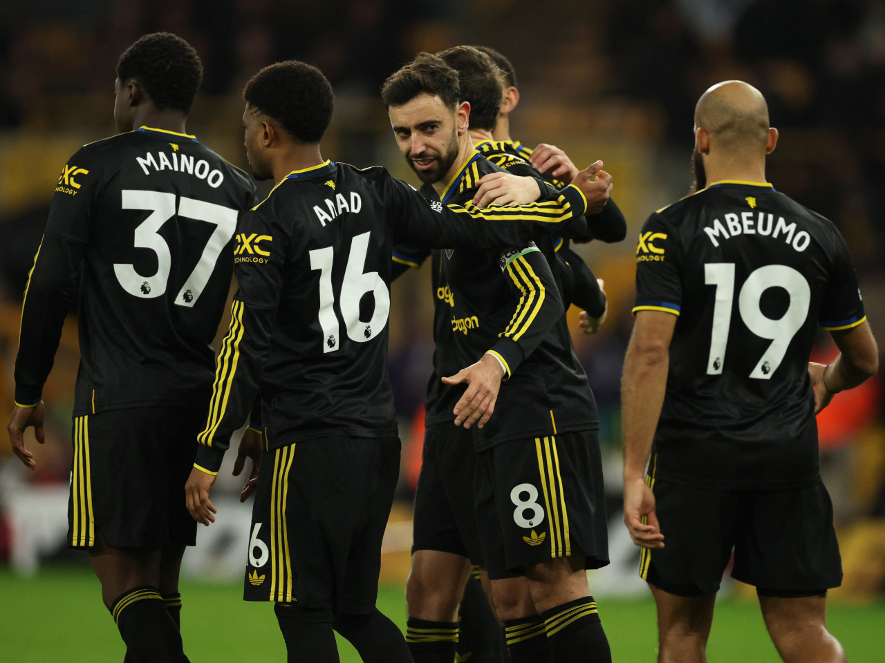 Fernandes scored in each half to help United to all three points at Molineux. Photo: Reuters