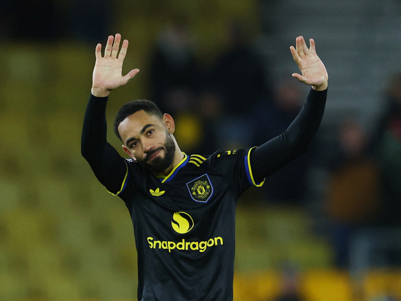 曼聯4:1擊敗狼隊。(路透社)