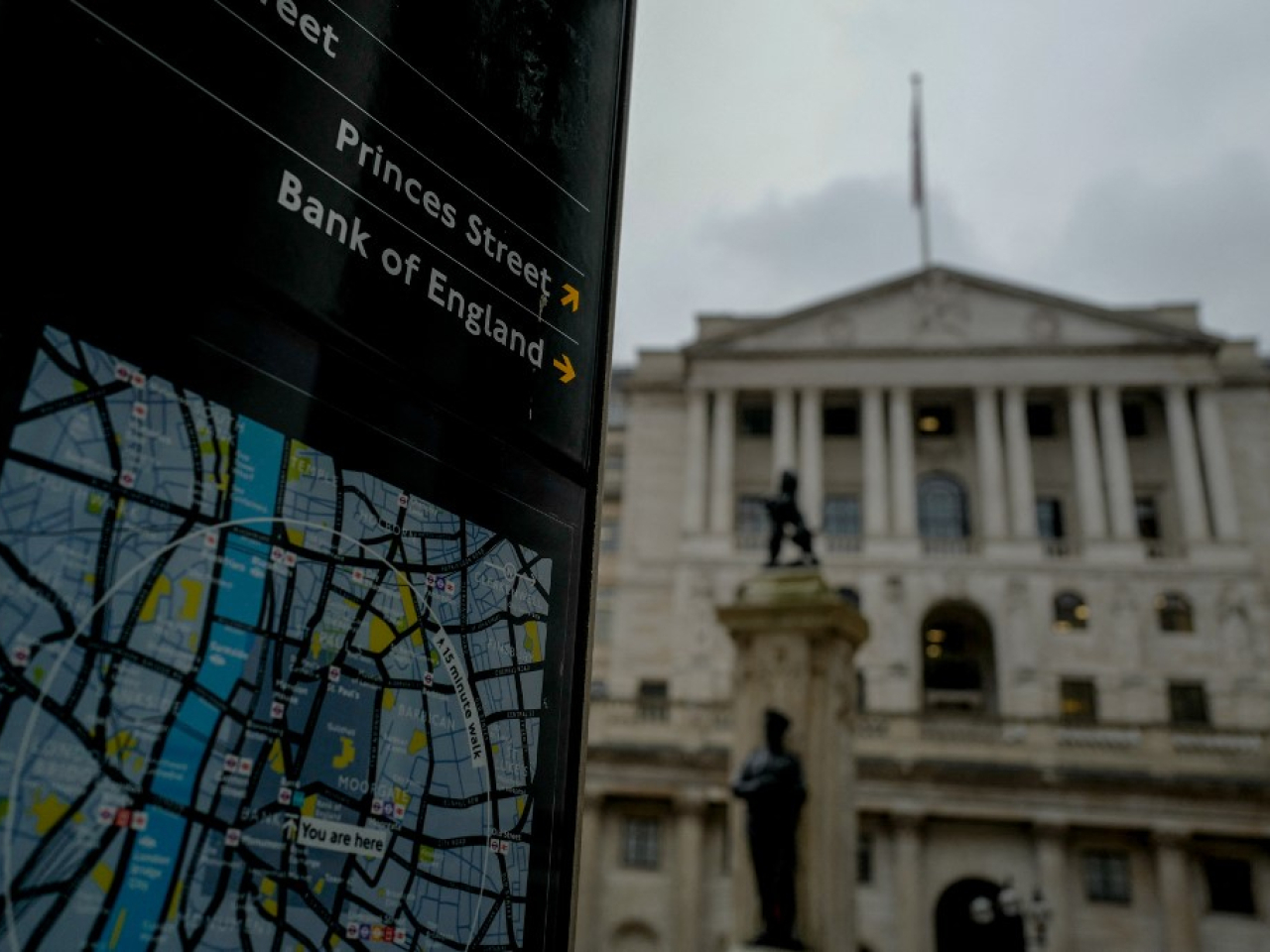 有央行政策委員預計，英國通脹短期內可能回到2%的目標水平。（法新社資料圖片）