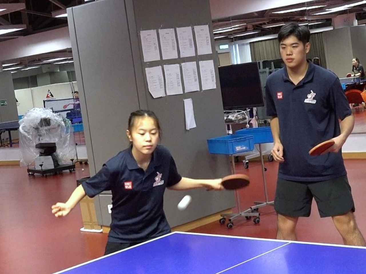 Winnie Pang and Wong Hon-lam win in a tense XD14 mixed doubles final. File photo: RTHK