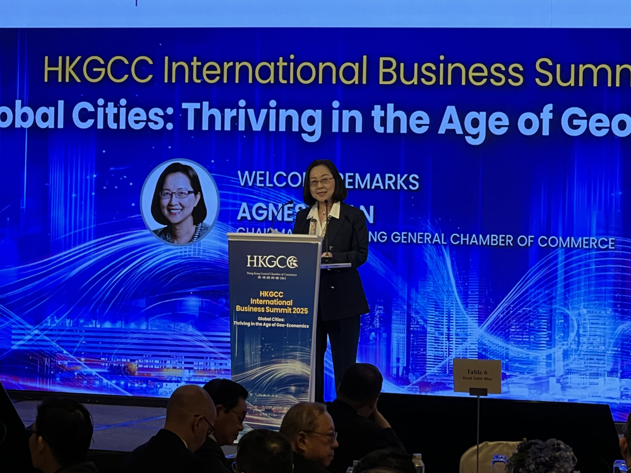 HKGCC chairwoman Agnes Chan says about half of Hong Kong businesses are 'optimistic' about the city's economic outlook for next year. Photo: RTHK