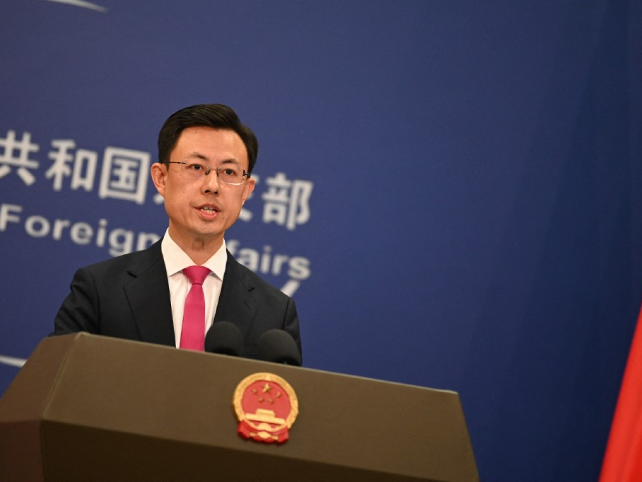 郭嘉昆說，戰爭罪行無法抹去，侵略歷史不容翻案。（法新社資料圖片）