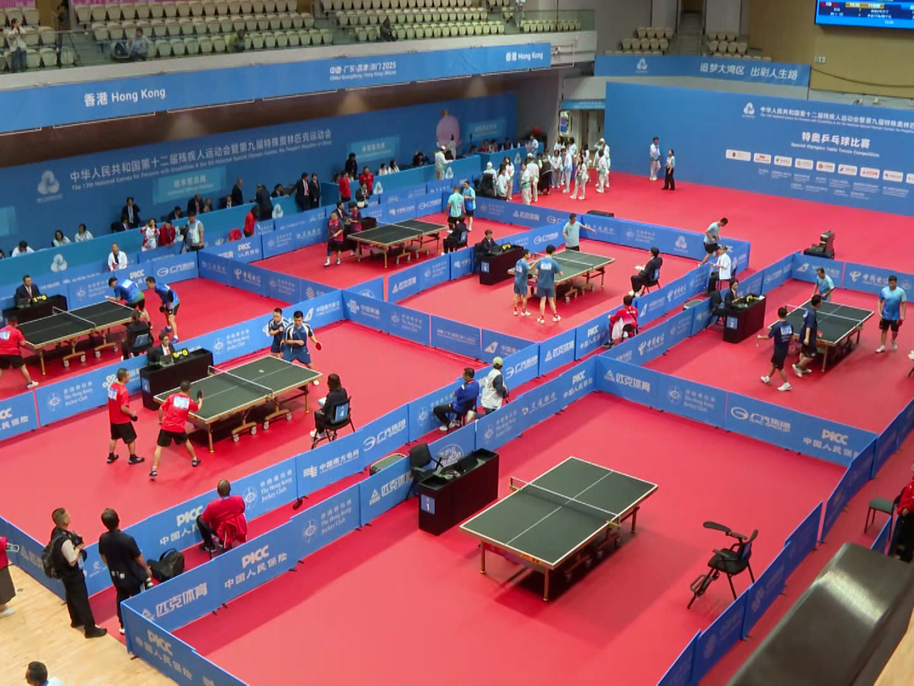 殘特奧會香港賽區特奧乒乓球賽事，今日在荃灣體育館煞科。