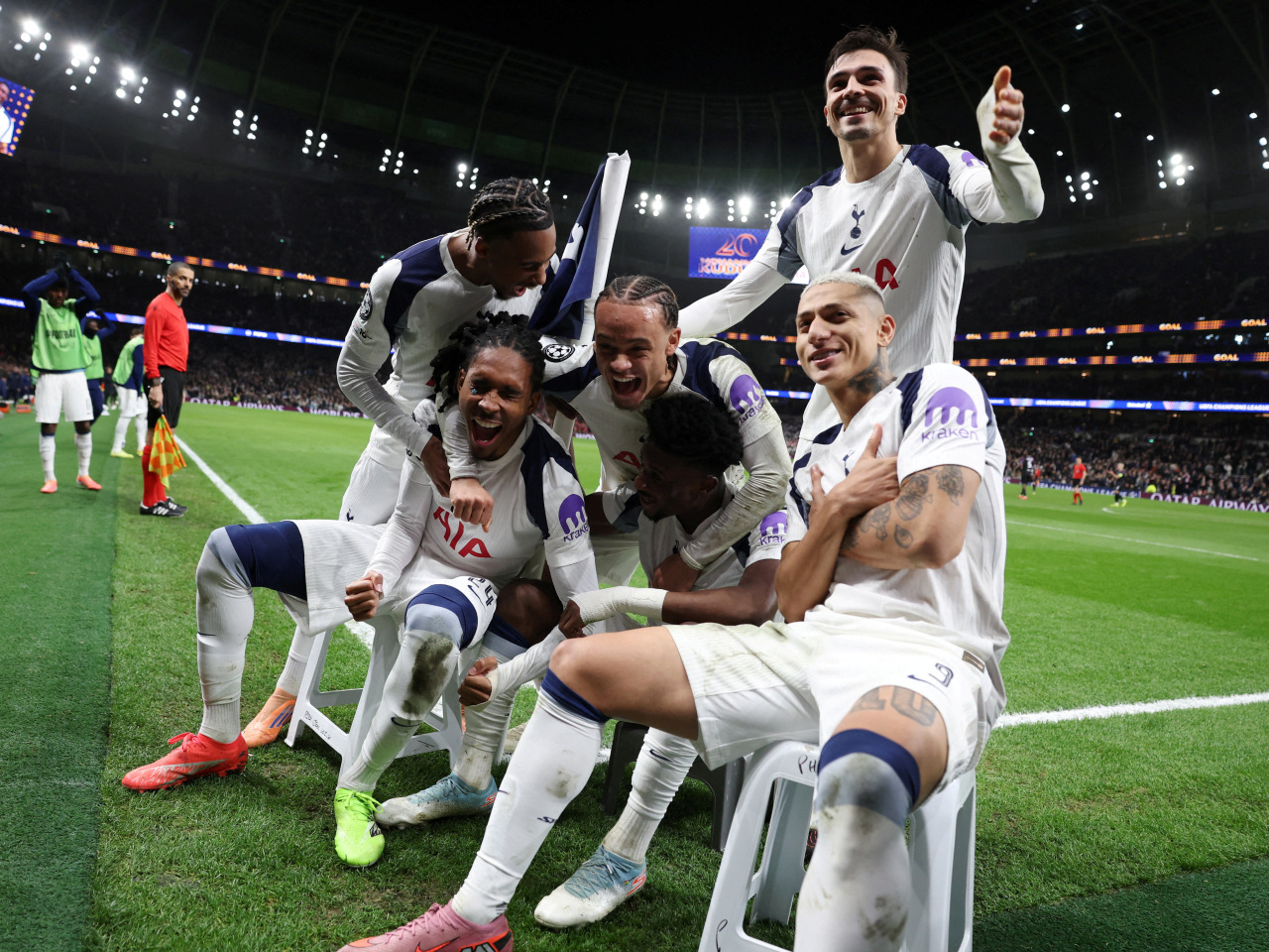 熱刺3:0輕取布拉格斯拉維亞。（路透社）