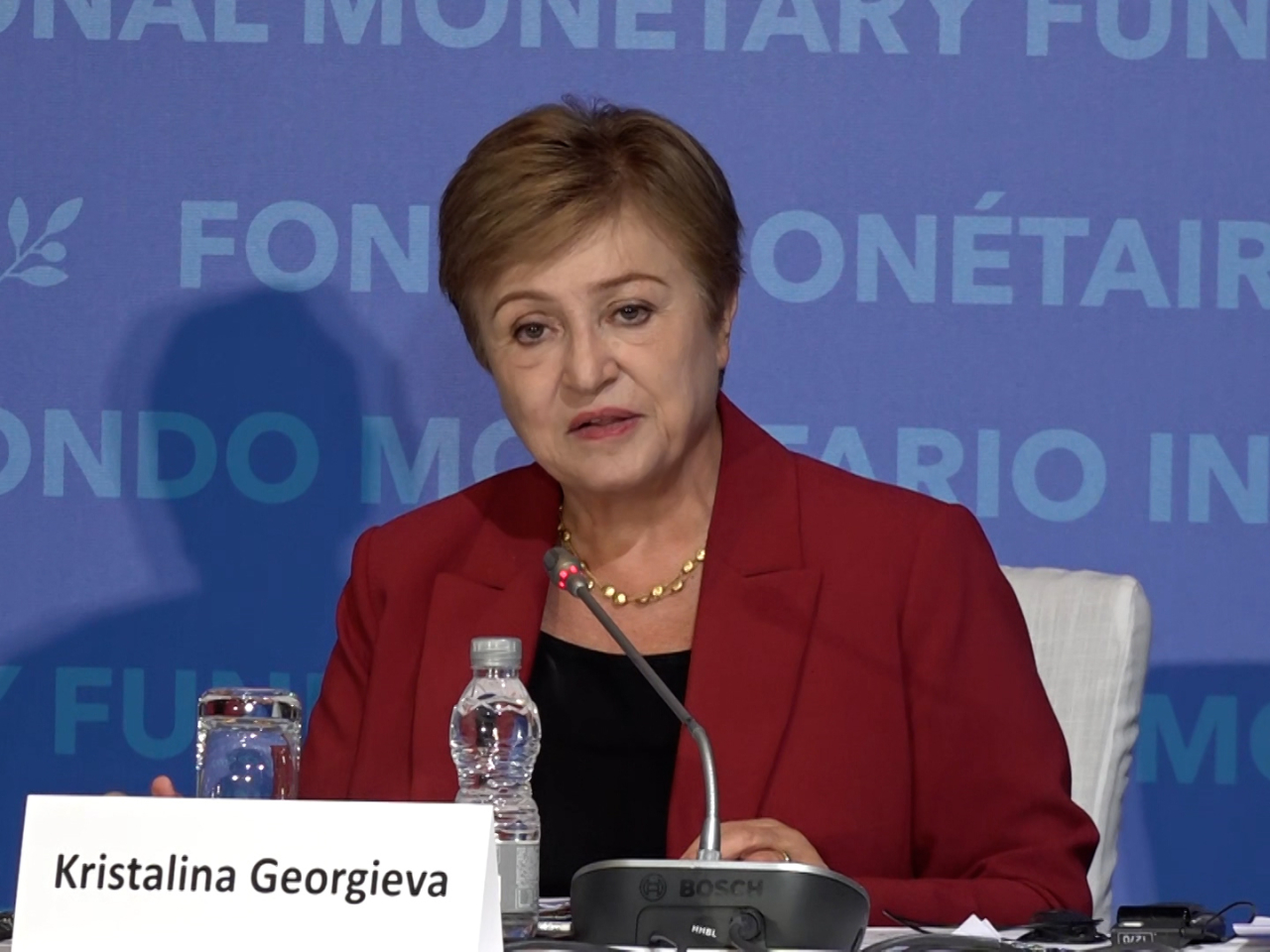 IMF's Managing Director Kristalina Georgieva calls on the country to implement "more forceful measures" to address the country's "domestic imbalances".