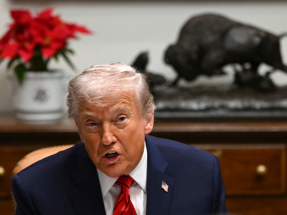 特朗普批評，減息幅度很小，指出原本可以更大。（法新社資料圖片）