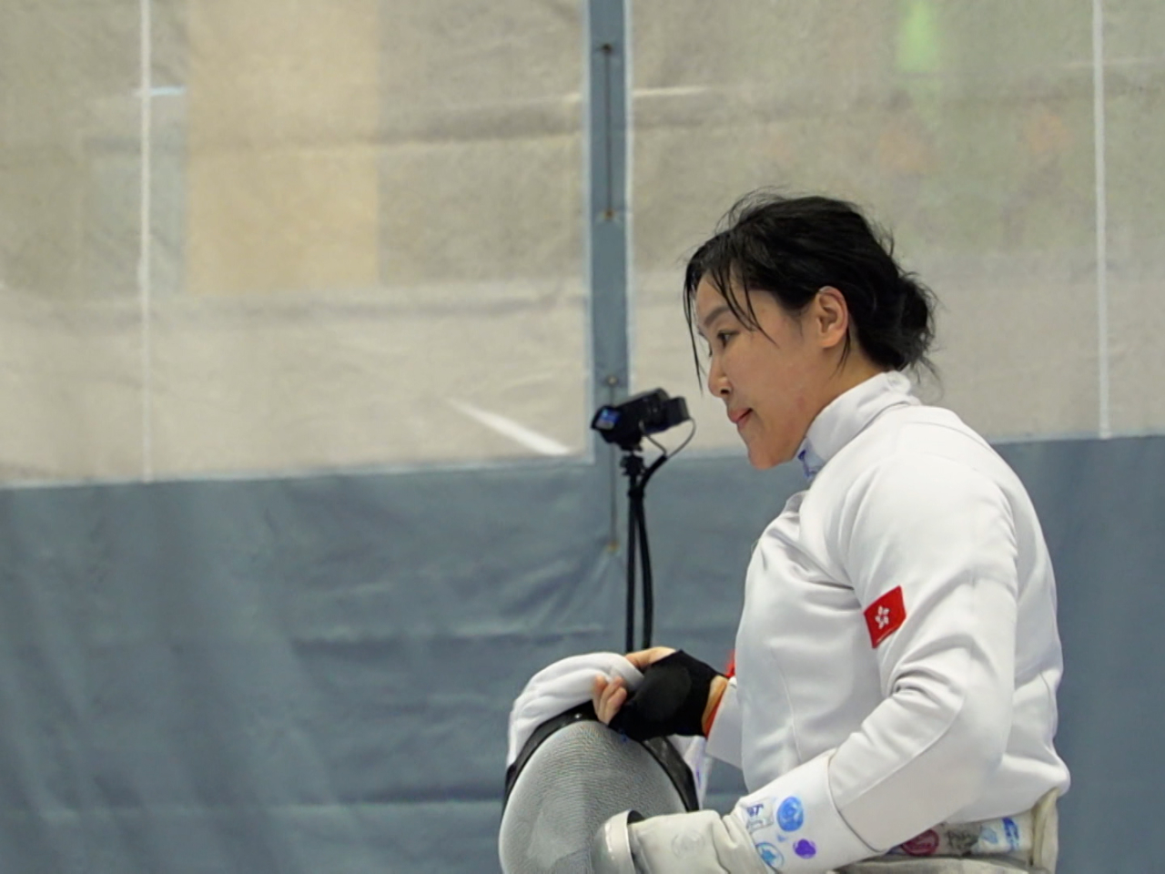 余翠怡在女子個人重劍A級比賽，成功進入4強。