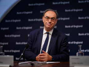 英倫銀行總裁貝利表示，將繼續縮表，大幅削減剩餘的5530億英鎊英債持倉。（路透社資料圖片）