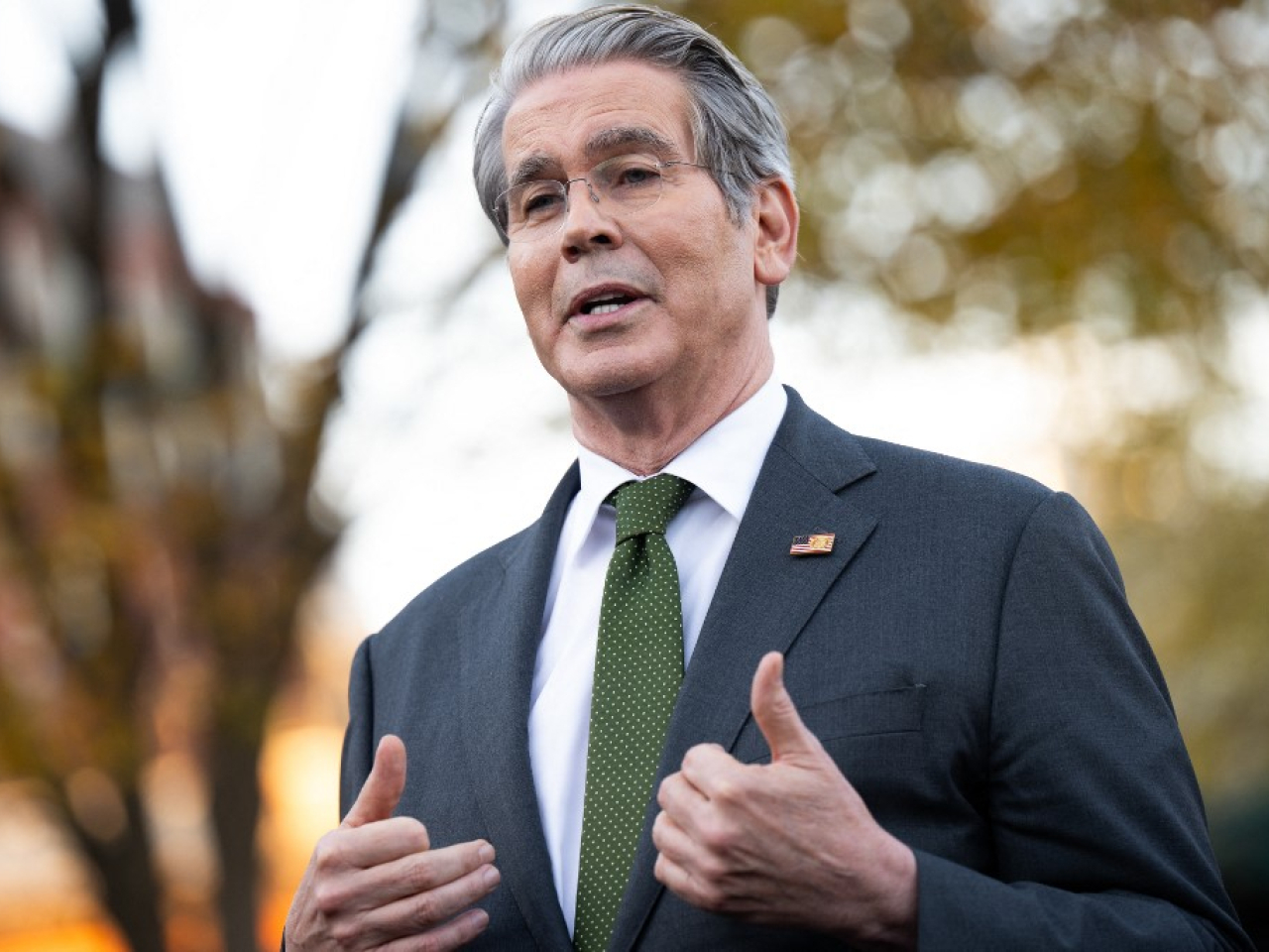 貝森特(圖)說財政部正在追究馬杜羅政權及其親信與公司持續犯罪的責任。（法新社資料圖片）