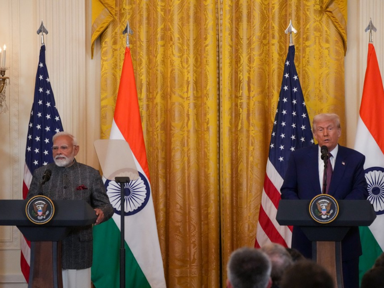 莫迪與特朗普通電話，討論擴大雙邊貿易、加強能源合作等議題。（法新社資料圖片）