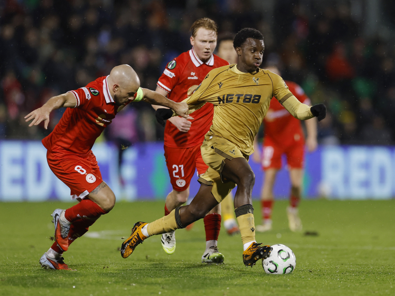 Eddie Nketiah was among the three goal-scorers for Palace in the first half. Photo: Reuters