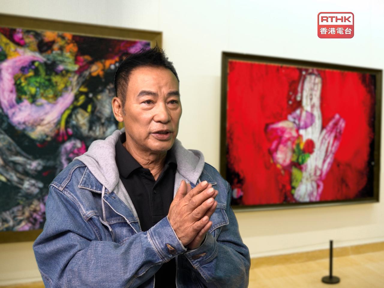 任達華說，自己的藝術作品將加入人工智能元素，他亦鼓勵青年人擁抱AI。（游樹榮攝）