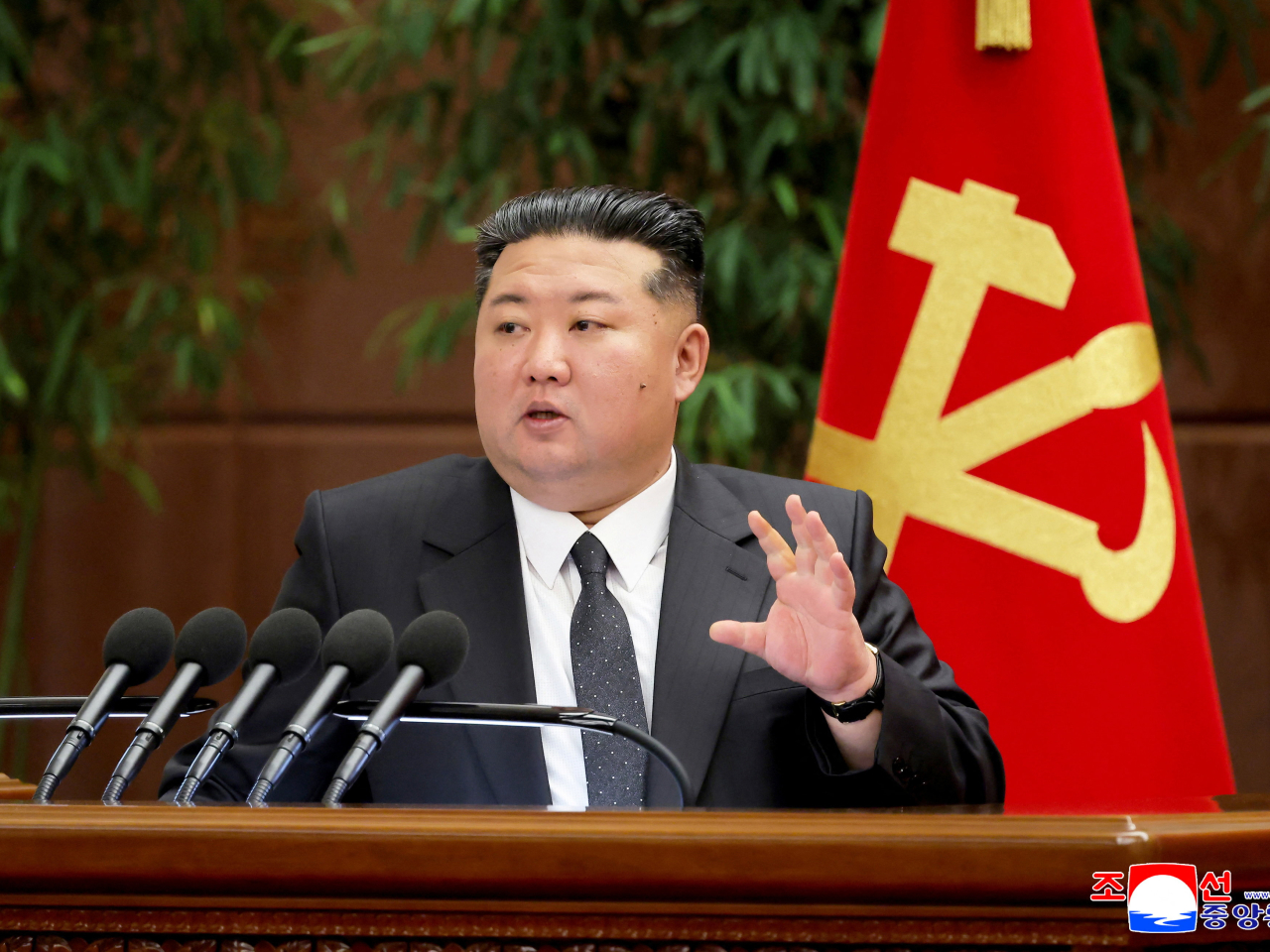 勞動黨全會由黨總書記金正恩主持。（路透社）