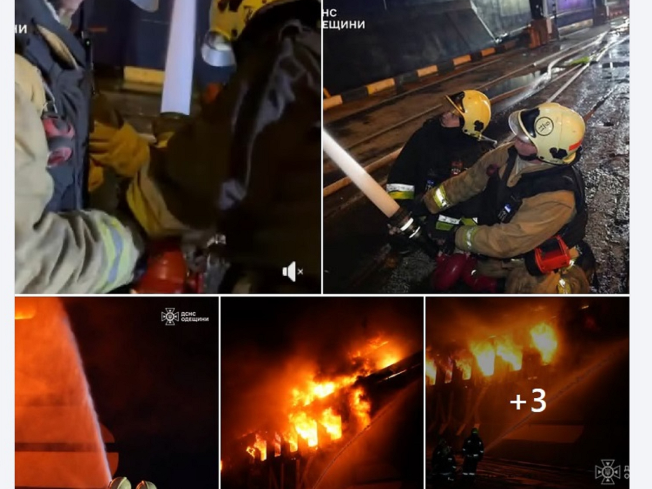 澤連斯基在社交平台發文譴責俄羅斯襲擊敖德薩州港口的民用貨輪。（澤連斯基社交網站截圖）