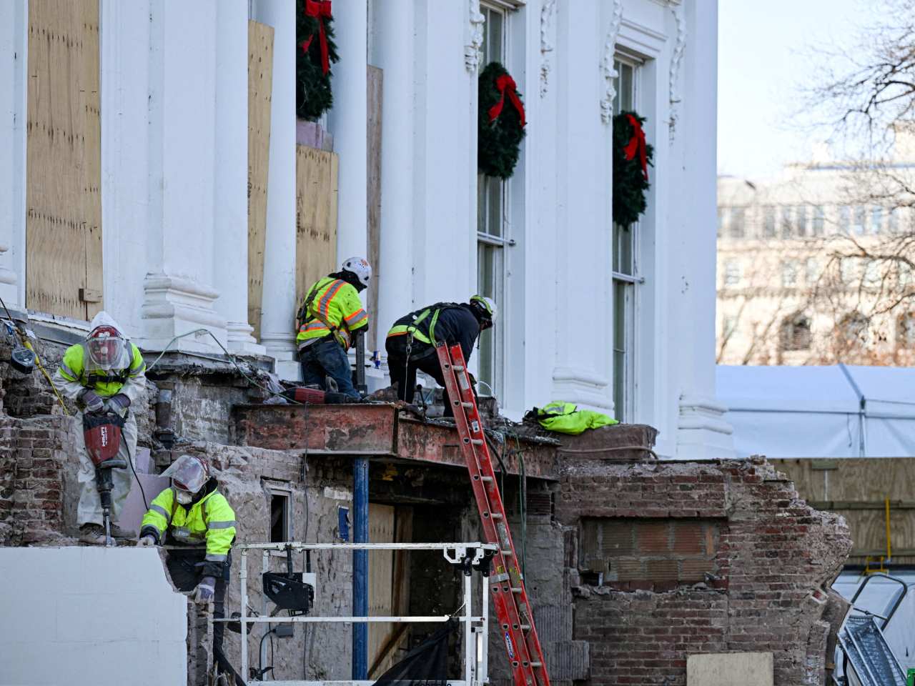 The East Wing of the White House was demolished for the construction of US President Donald Trump's proposed ballroom. File Photo: Reuters