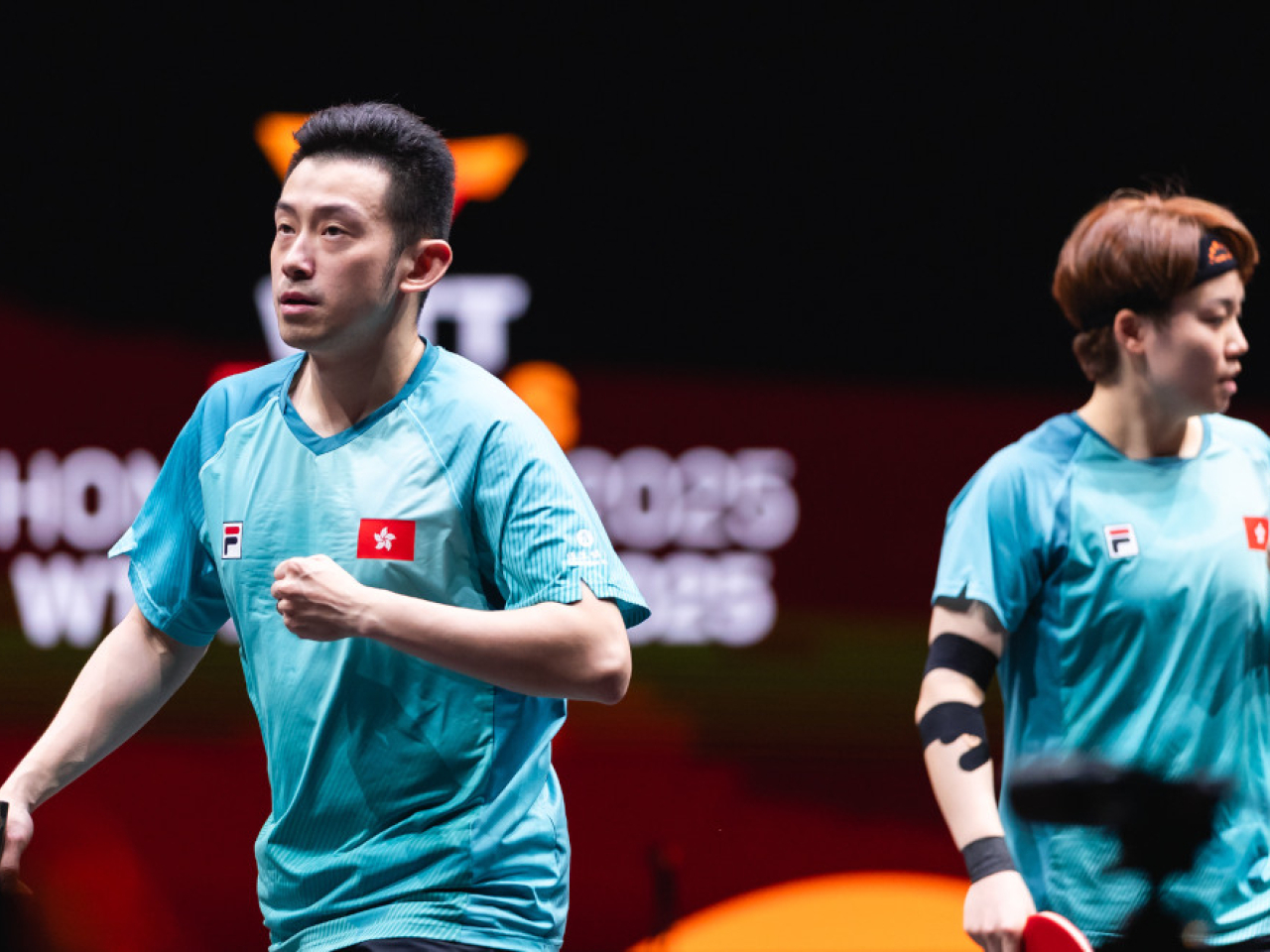 黃鎮廷和杜凱琹較時早在比賽中。（WTT網站）