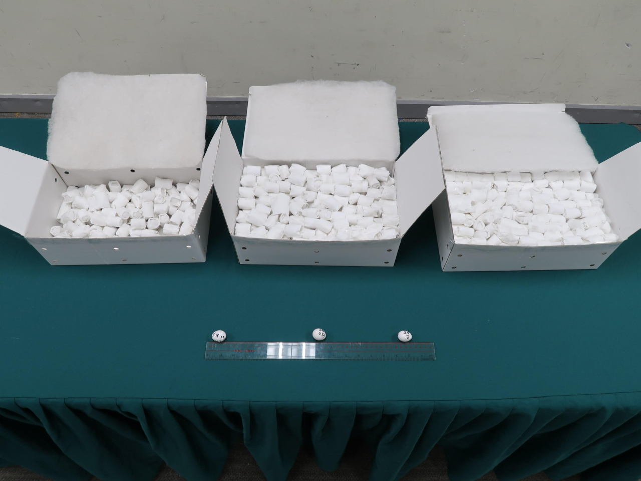 海關在香港國際機場檢獲714隻懷疑受管制屬瀕危物種的鳥蛋，估計市值約1000萬元。（政府新聞處）