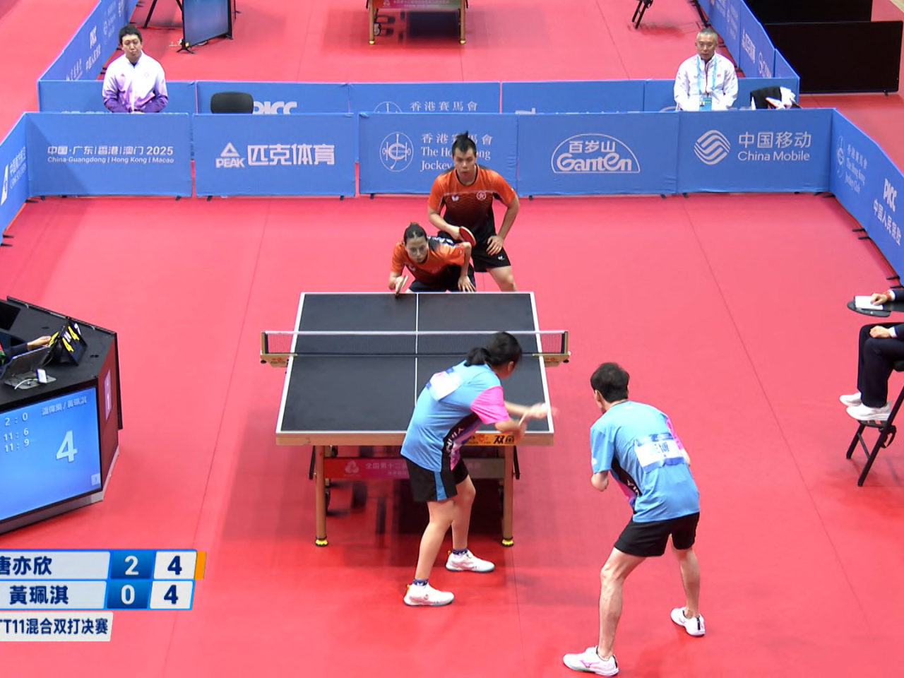 港隊代表溫偉樂及黃珮淇，在決賽對吉林組合王博及唐亦欣組合，奪得一面銀牌。