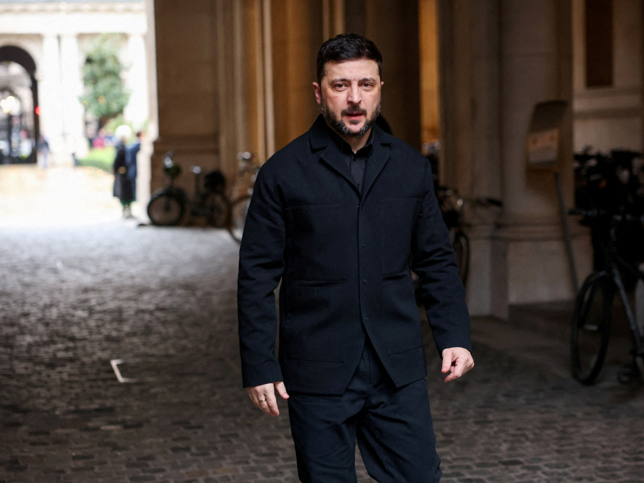 澤連斯基表示，他將在柏林會晤美國和歐洲代表。（路透社）