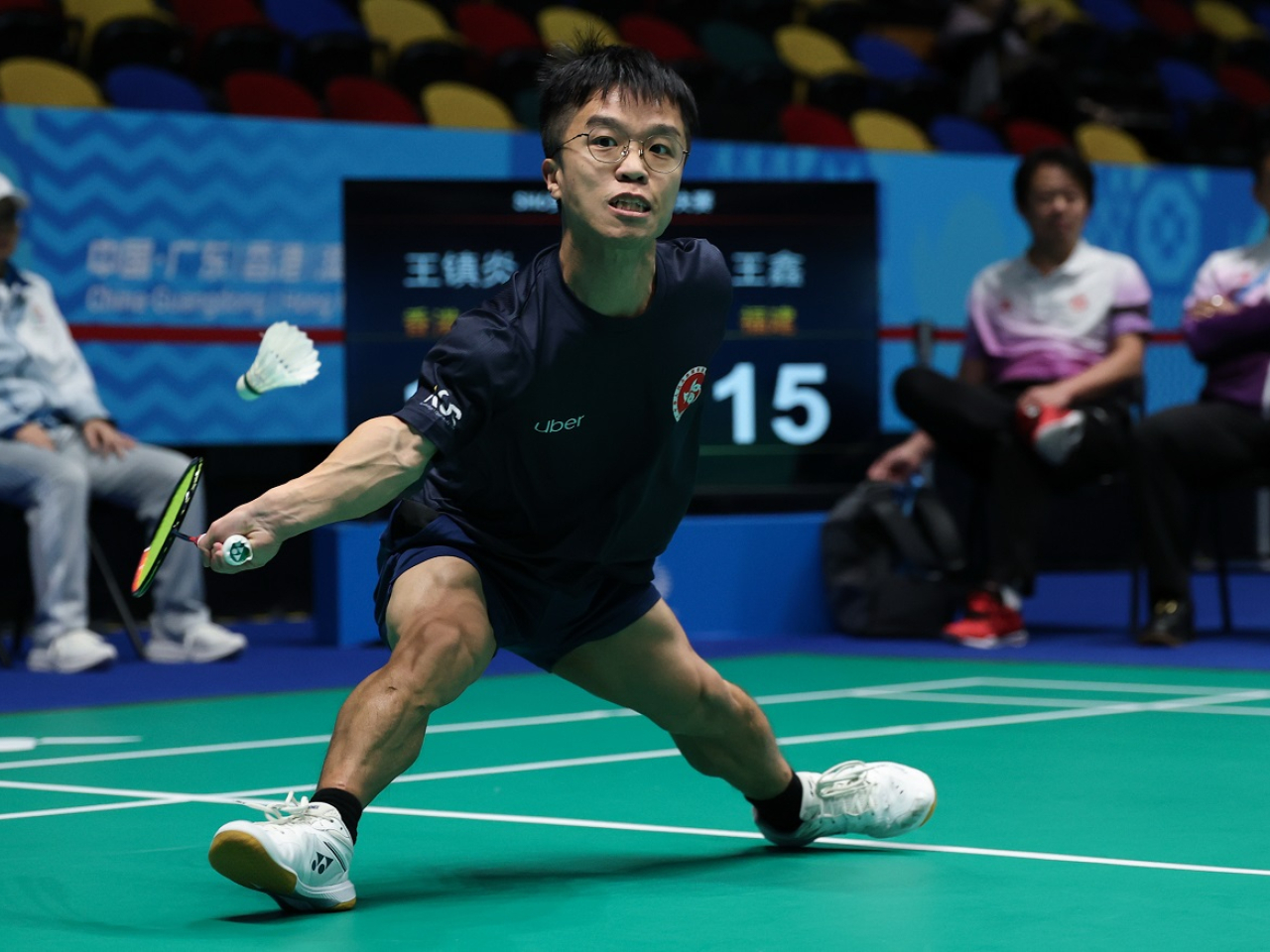 王鎮炎直落兩局擊敗朱文佳，奪得季軍。（新華社資料圖片）