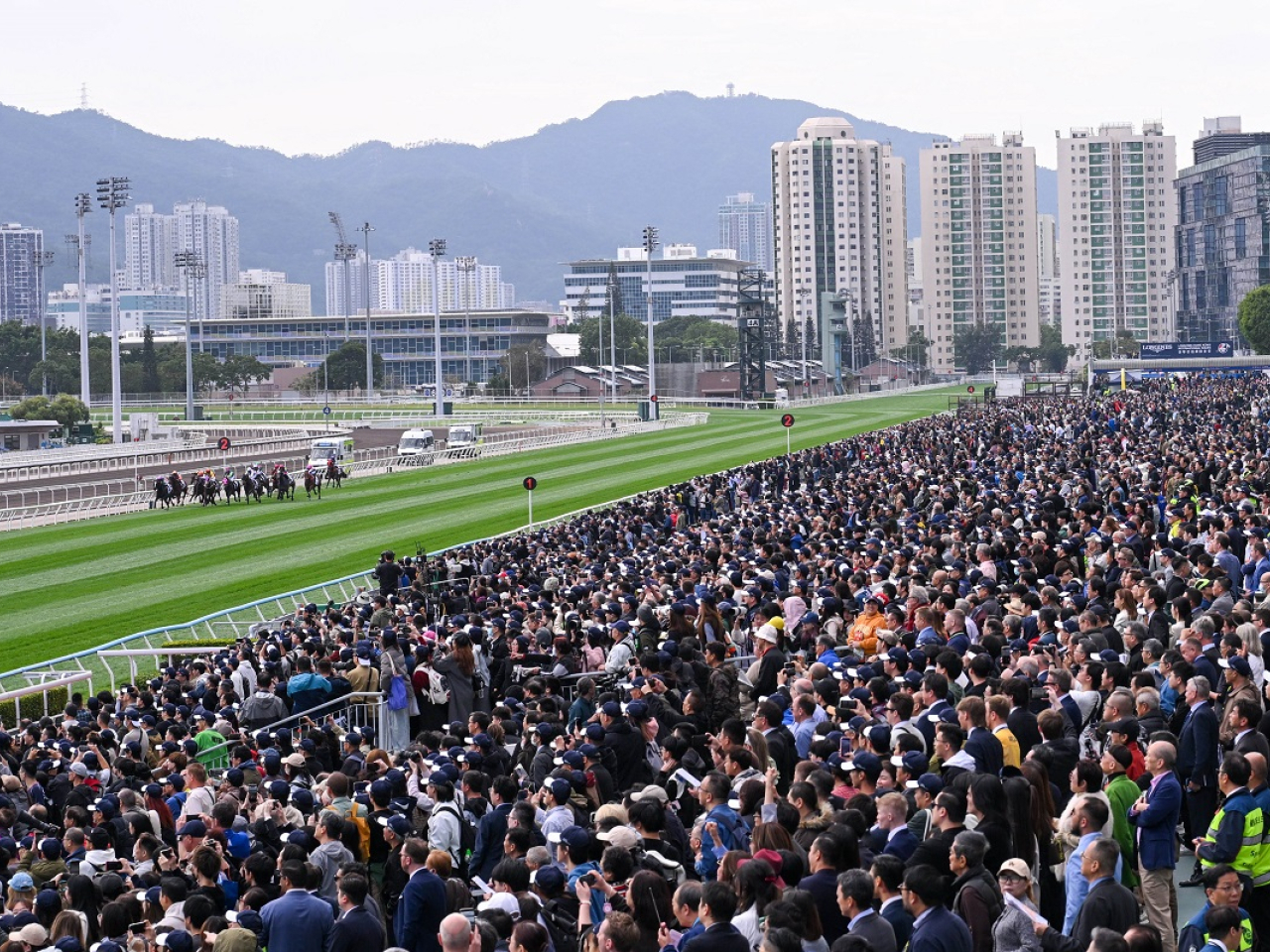 入場旅客人數達13300人，創下歷來浪琴香港國際賽事新高，更打破單日賽馬日的旅客入場紀錄。(馬會提供)