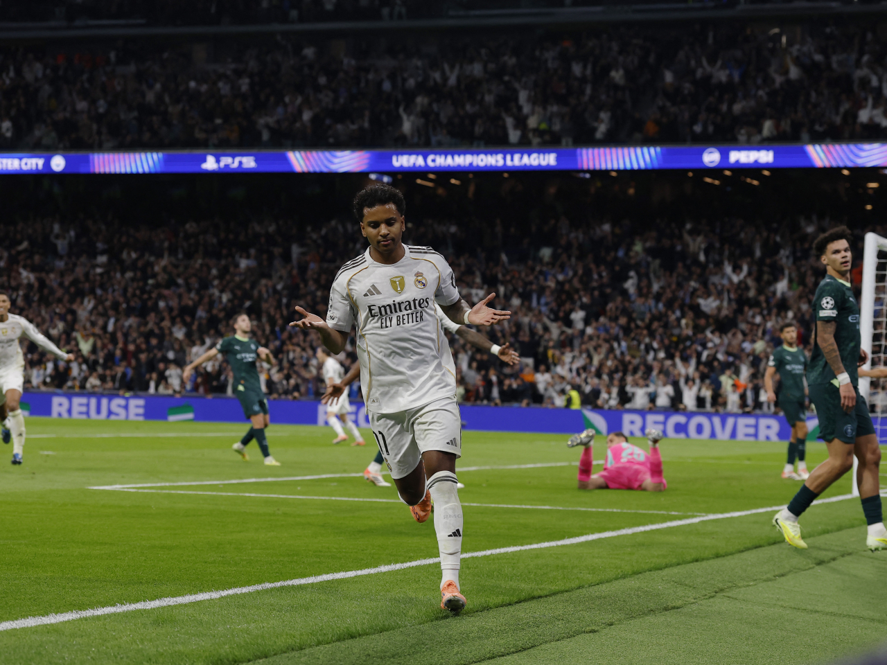 Rodrygo's second-half goal helped salvage a much-needed win for Xabi Alonso's side. Photo: Reuters