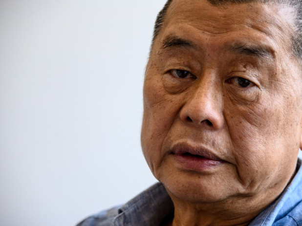 法官在庭上宣讀裁決時指出，確信黎智英是三項串謀控罪的主謀。（法新社資料圖片）