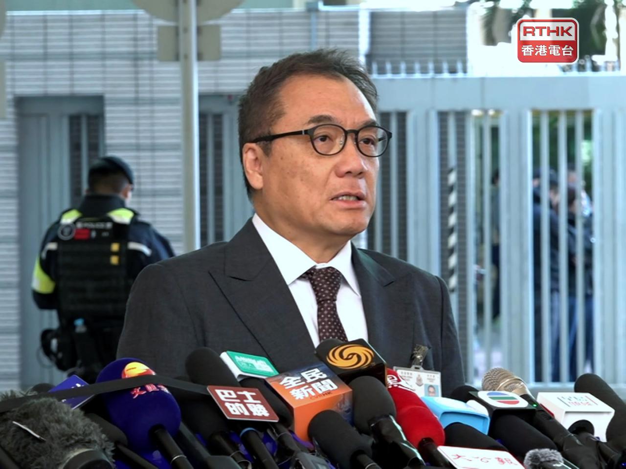 李桂華強調案件的審訊過程全程公開及透明。（劉澤浩攝）