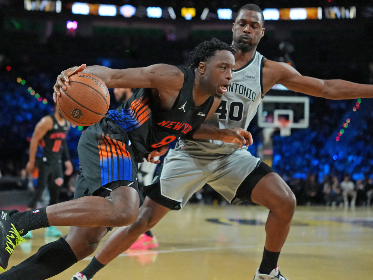 OG Anunoby led the title charge for New York with an efficient 28 points. Photo: Reuters