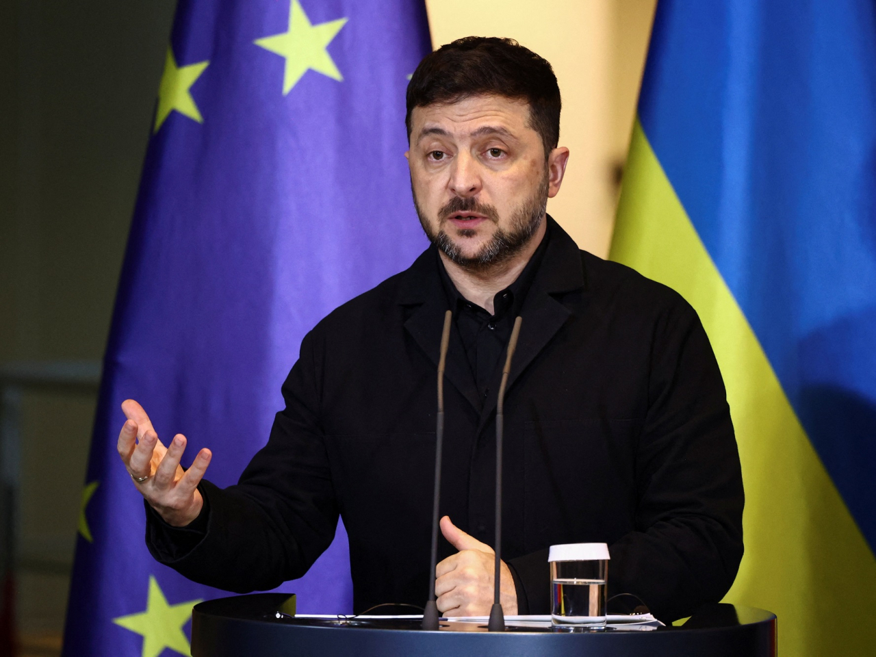 澤連斯基說烏克蘭需要所有伙伴都有勇氣看清楚及承認真相，並採取相應行動。（路透社資料圖片）