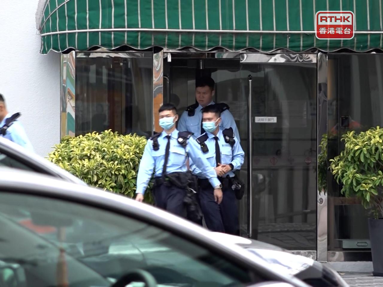 據悉現場為伊利沙伯醫院，警方在醫院一帶搜查。（林紹鋒攝）